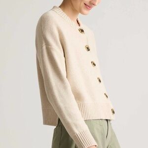 Madewell Cream Button-Up Cardigan